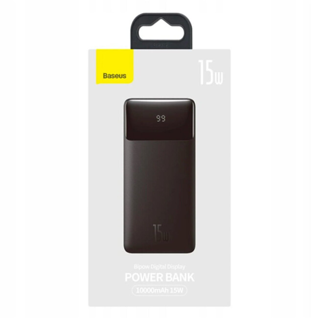 Baseus Bıpow 15W Hızlı Şarj 10000 Mah Led Göstergeli Powerbank - Siyah