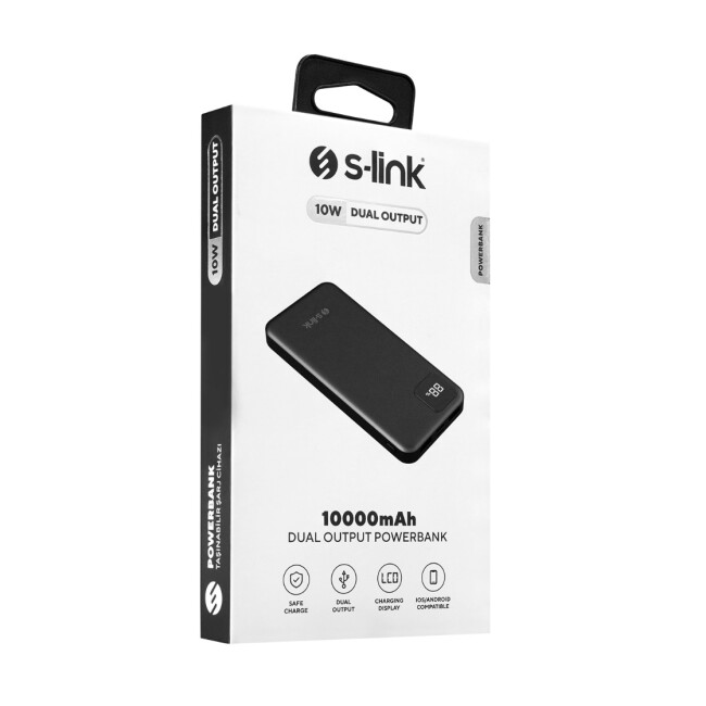 S-Link G104 10W 10000 Mah Powerbank 2Out - Siyah